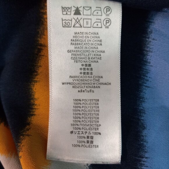 Michael Kors Size M Top Kaftan Poncho Womens Striped V-Neck Polyester - Picture 9 of 10